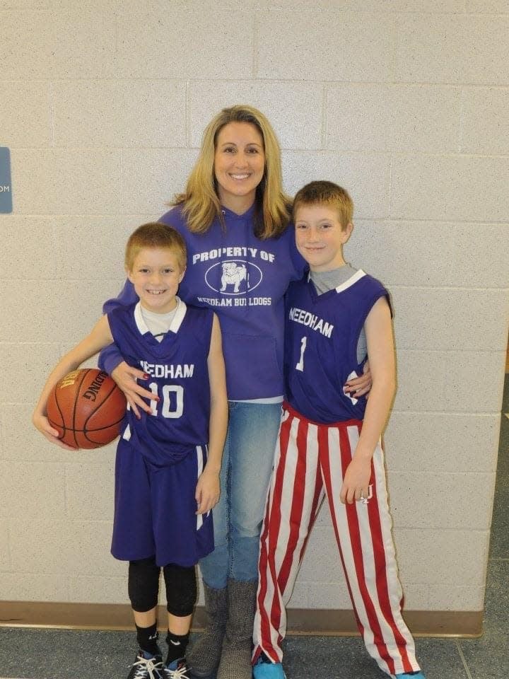 Former Roncalli star Sarah Kegerreis coached her two sons, Drew (left) and Luke (right) when they were younger.