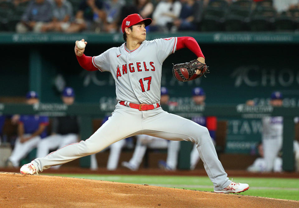 洛杉磯天使二刀流大谷翔平。（Photo by Richard Rodriguez/Getty Images）