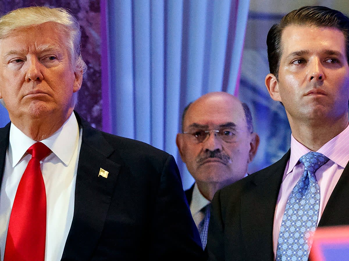 Donald Trump and his eldest son Donald Trump Jr have been sued by the New York Attorney General, Letitia James (AP)