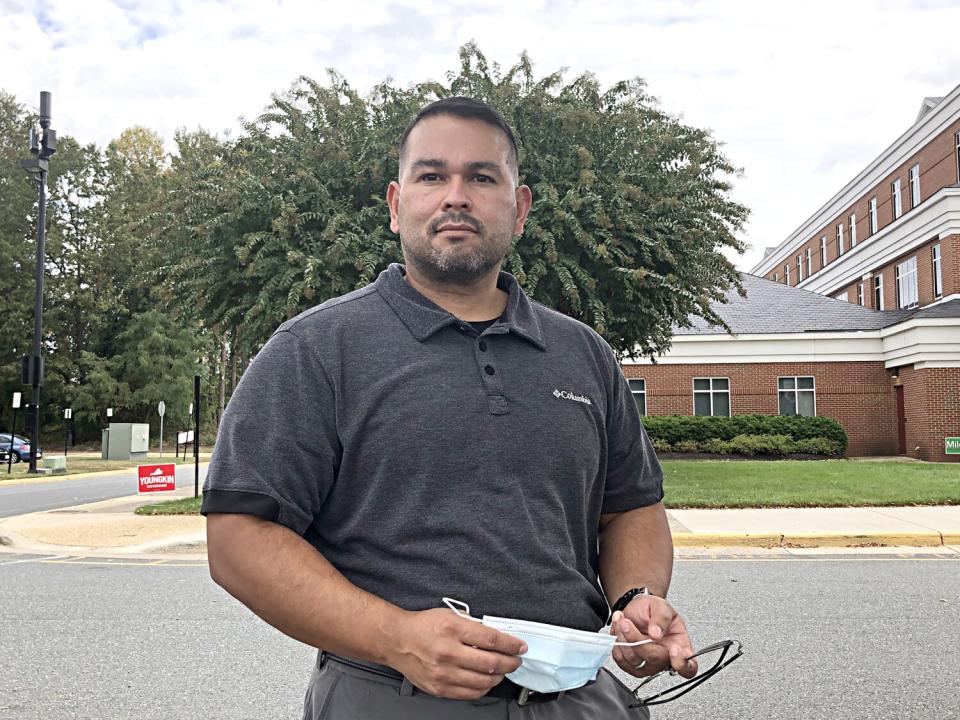 Jorge Morales cast his ballot for GOP hopeful Glenn Youngkin.