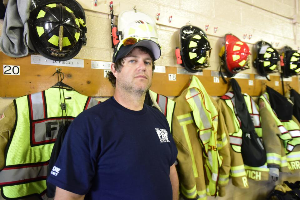 Port Sanilac Fire Department Fire Chief Doug Moran at the Port Sanilac Fire Department on Tuesday, May 31, 2022. Moran said Thomas has one of the highest participation rates among the departments paid-on-call roster.