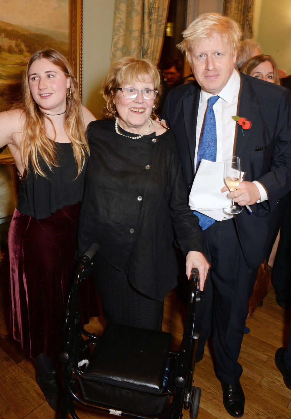 LONDON, ENGLAND - OCTOBER 22:  (L to R) Lara Lettice Johnson, Mayor of London Boris Johnson (R) and mother Charlotte Johnson Wahl attend the launch of Boris Johnson's new book 