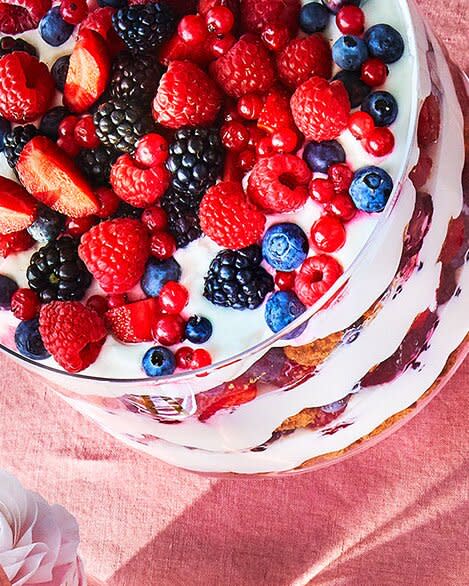 Summer Berry Trifle With Elderflower Cream Recipe