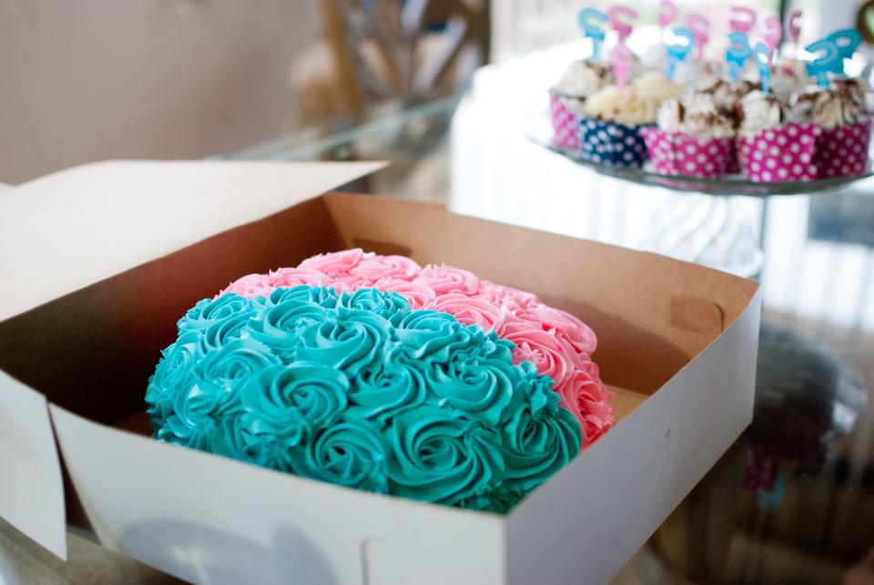 Gender reveal cake. File photo.