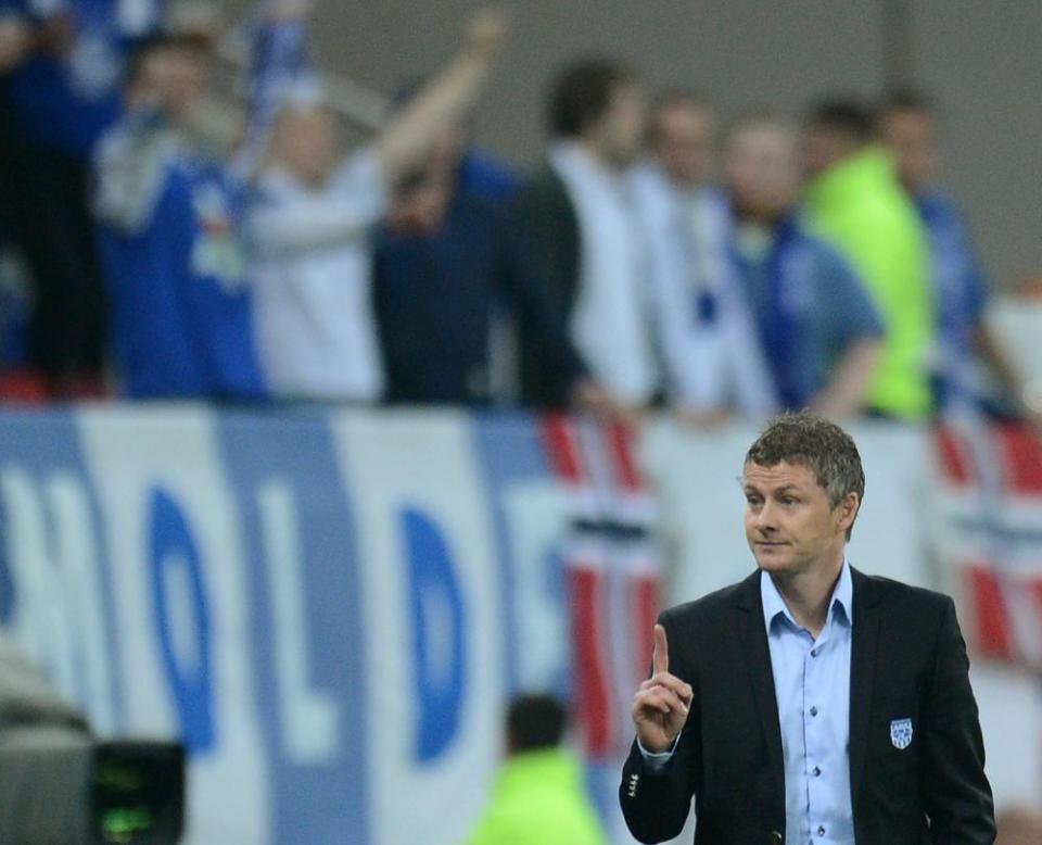 Ole Gunnar Solskjær in October 2012 while in charge of Molde, whom he led to unprecedented success.