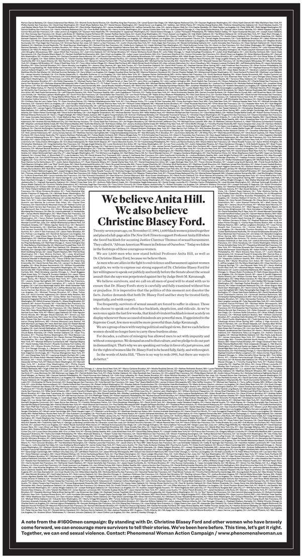 The ad ran in Wednesday's edition of the New York Times. (Scroll all the way down to read the full transcript of the ad.) (Photo: Phenomenal Woman)