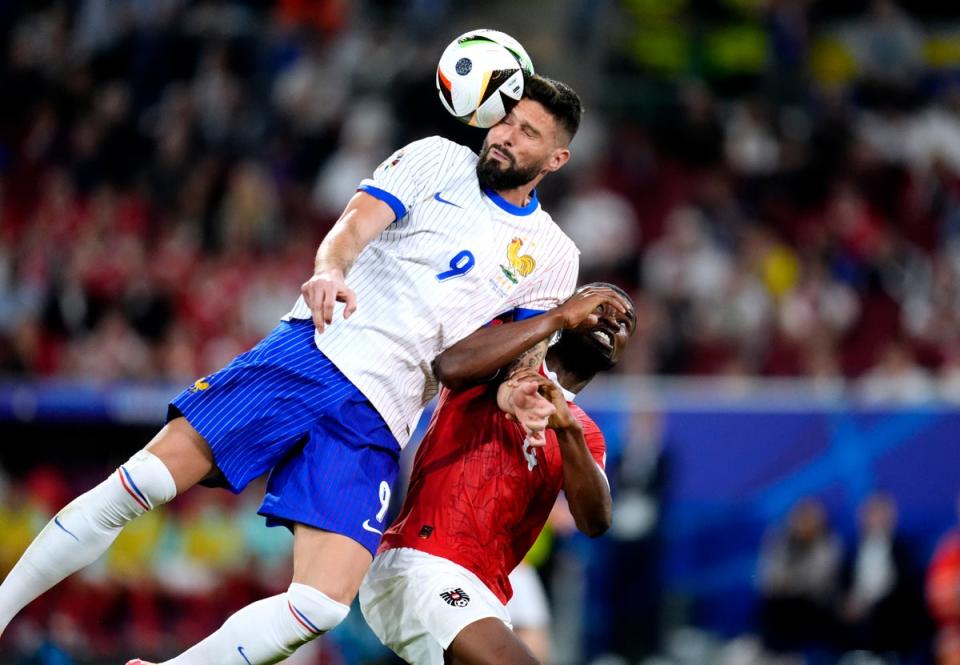 Olivier Giroud has 134 France caps (Nick Potts/PA Wire)