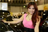 Taiwanese race queen, Lina Shen, at Super Import Nights. (Photo courtesy of Adrian Wong)