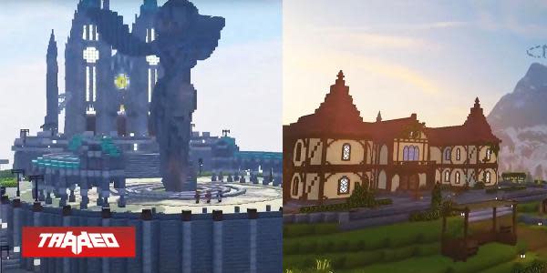 Jugador recrea mapa de Genshin Impact en Minecraft