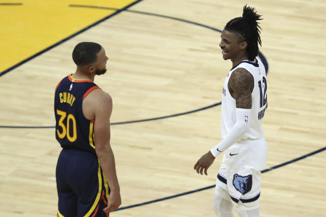 Memphis Grizzlies Ja Morant vs Golden State Warriors Stephen Curry