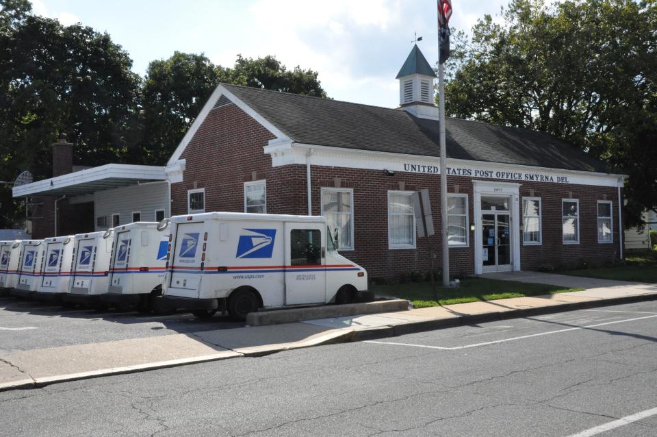 The Smyrna post office on Market Street Plaza Aug. 18, 2023.