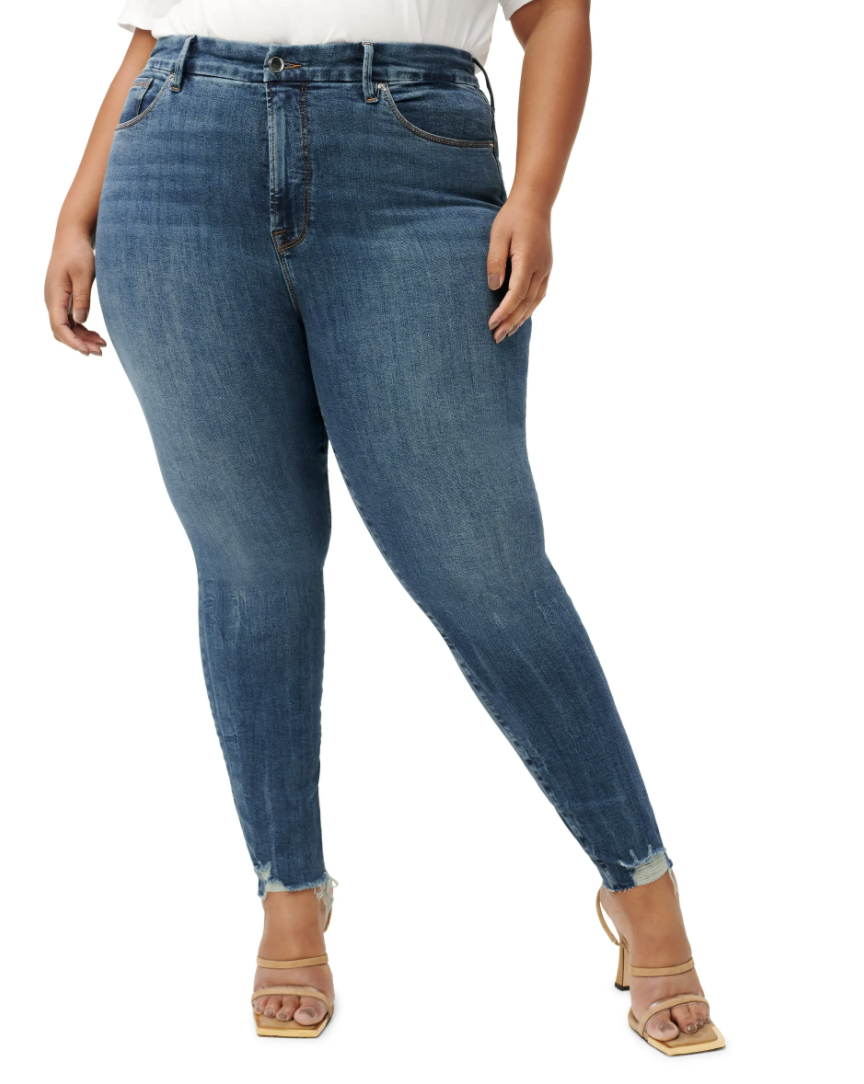 Good American Good Legs Chewed Hem Skinny Jeans (Photo via Nordstrom)