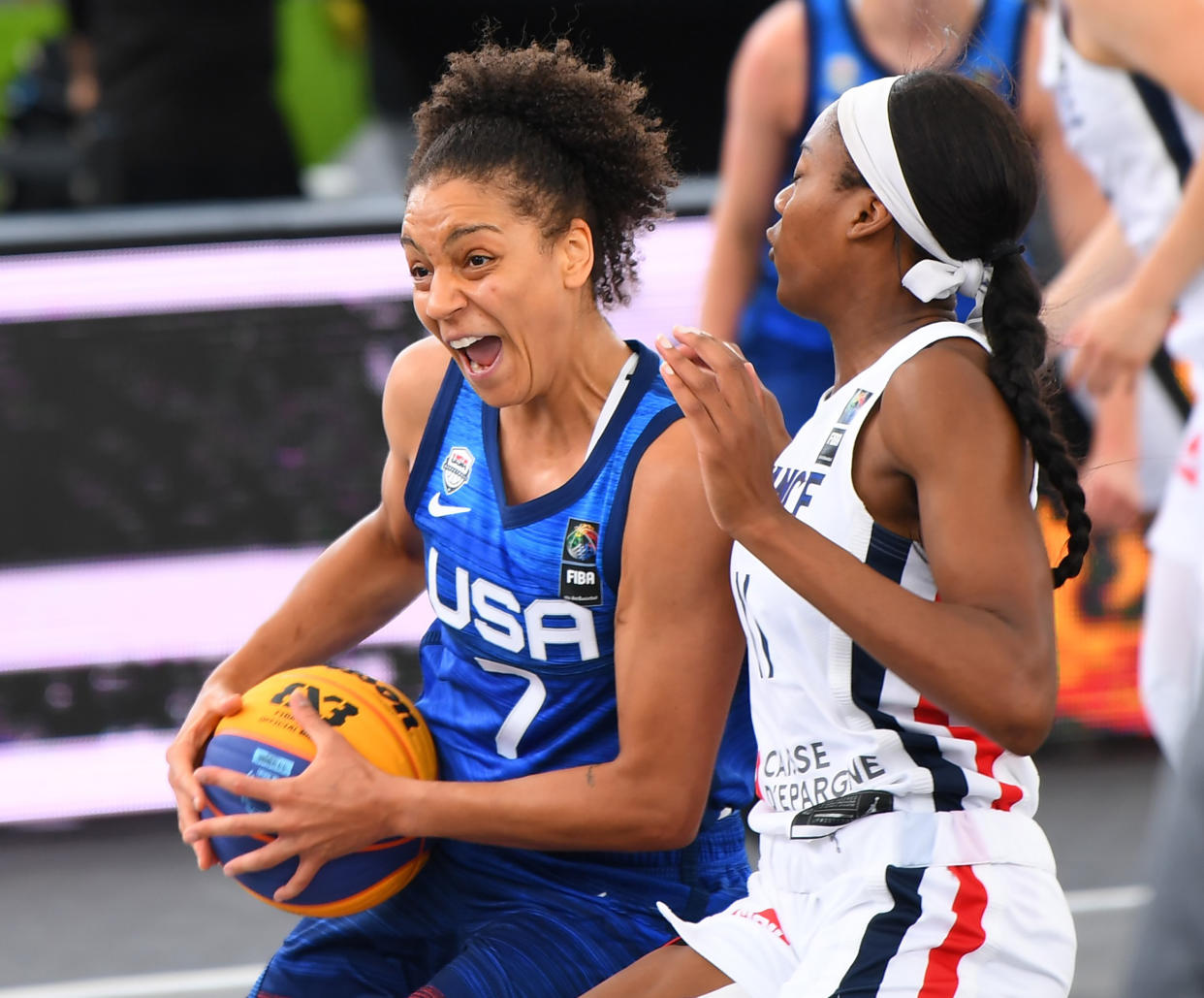 Cierra Burdick is part of the newly formed Force 10 3x3 basketball league, which could soon serve as a developmental circuit for the WNBA. (Photo by Ren Pengfei/Xinhua via Getty Images)