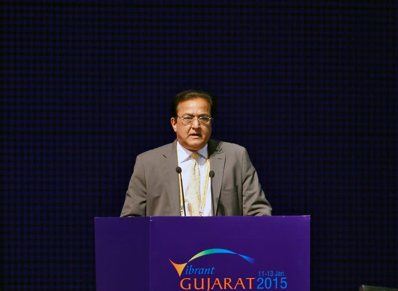 Yes Bank Chief Executive and Managing Director Rana Kapoor addresses a gathering during the concluding ceremony of the Vibrant Gujarat Summit in Gandhinagar