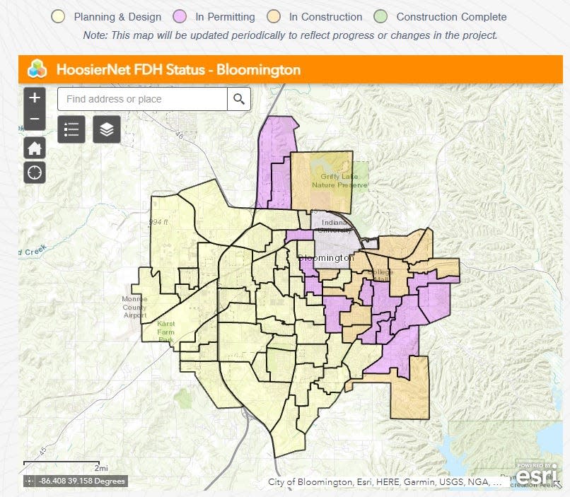 A new local broadband internet provider, GigabitNow, has begun offering its service in Bloomington. The first 100 customers, in the South Griffy Lake neighborhood, now have access, the company announced Tuesday.