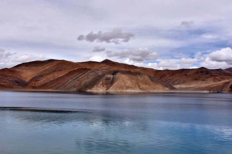 A view of Pangong Tso lake in Ladakh region