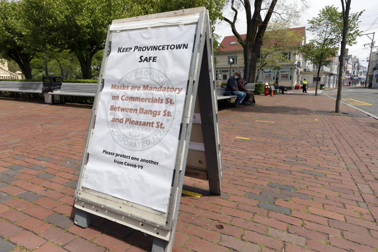 A sandwich board sign