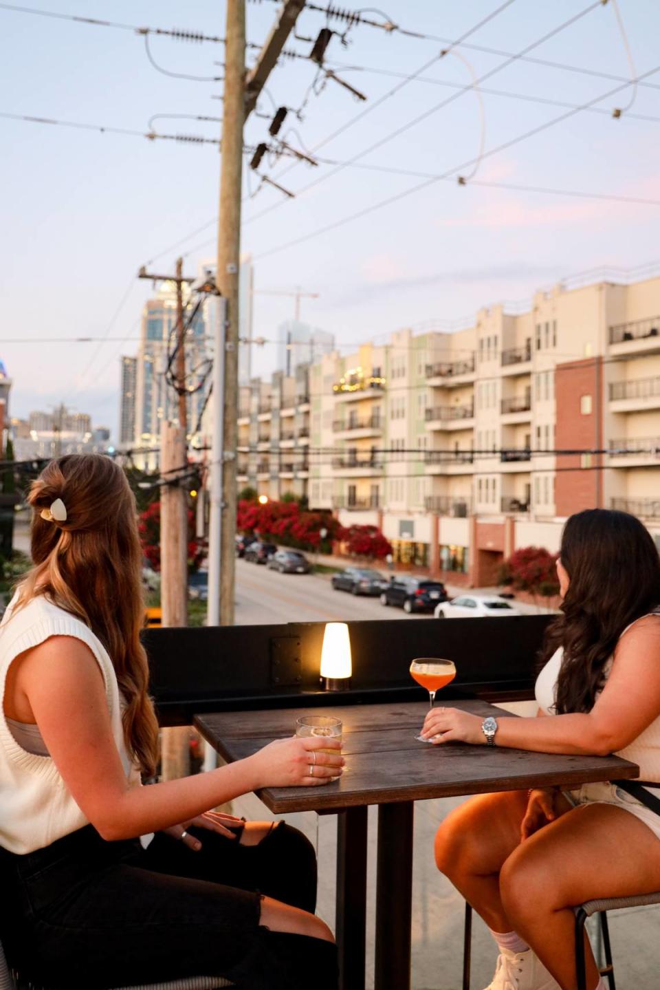 The rooftop view from Lincoln Street Kitchen and Cocktails.