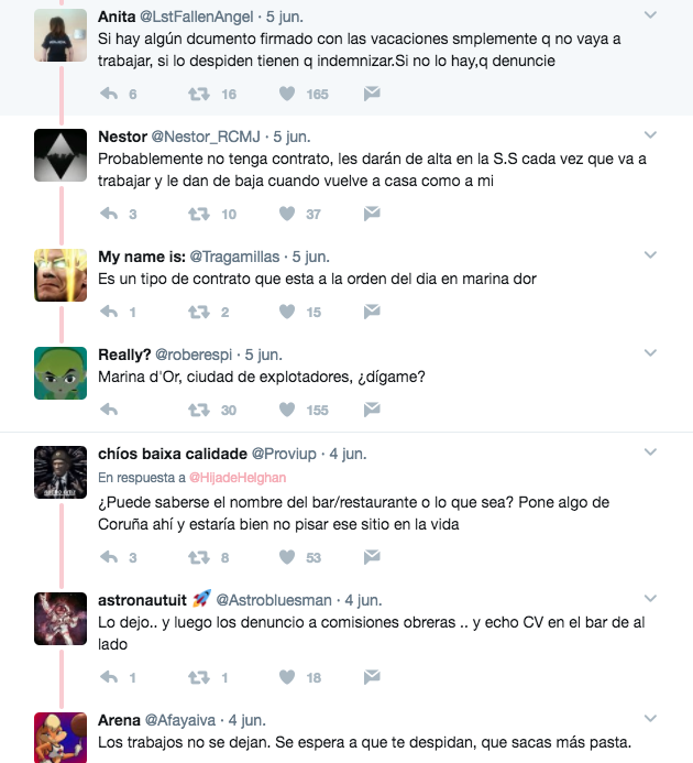 Indignación por la conversación de un camarero y su jefe (Twitter)