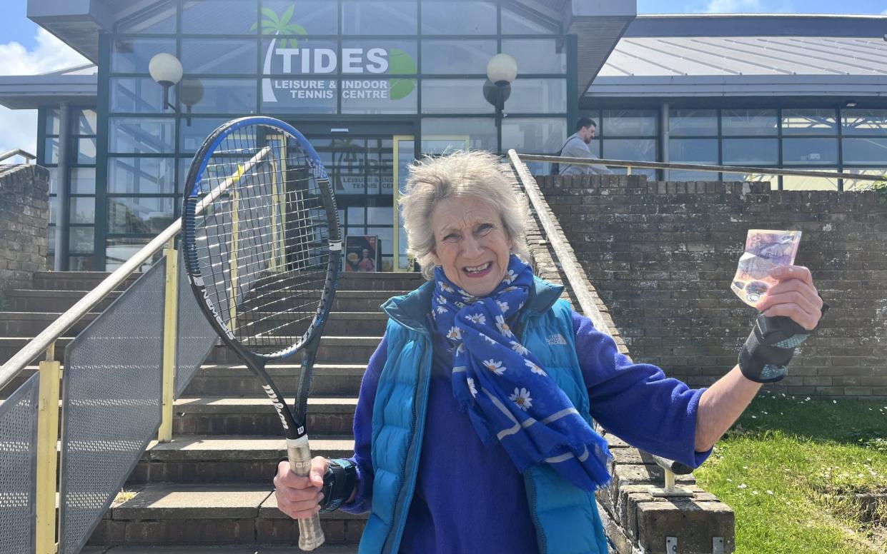 Juliet Casciano outside Tides Leisure Centre in Deal, Kent - KMG / SWNS