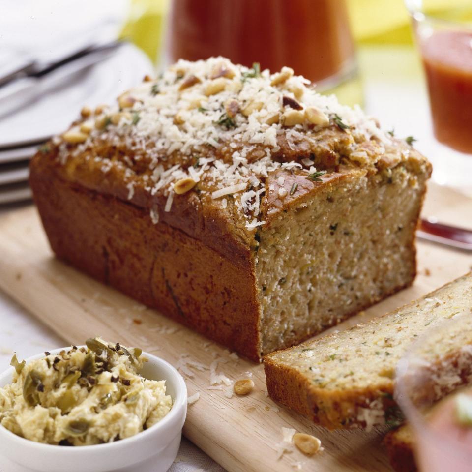 best bread recipes courgette, lemon and parmesan bread