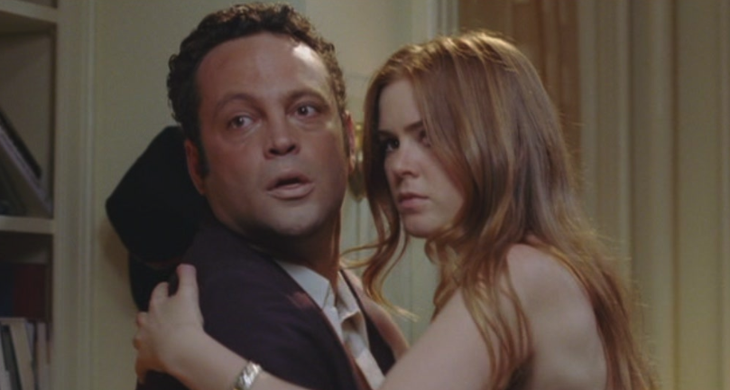 Isla and Vince Vaughn in "Wedding Crashers"