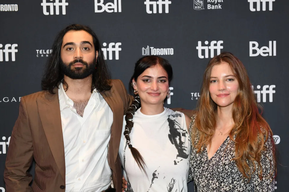 TORONTO, ONTARIO - SEPTEMBER 12: (L-R) Behtash Fazlali, Jasmin Mozaffari and Oriana Leman attend Short Cuts 2023 Programme 06 during the 2023 Toronto International Film Festival at Scotiabank on September 12, 2023 in Toronto, Ontario. (Photo by Harold Feng/Getty Images)