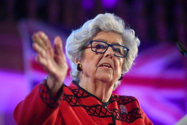 Baroness Betty Boothroyd. 