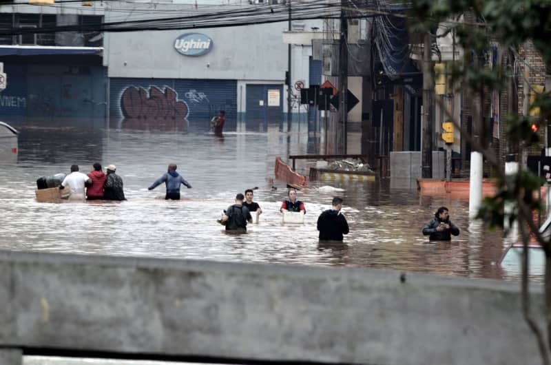 A general view of a flooded area following heavy rains that have hit the state of Rio Grande do Sul. Marcelo Oliveira/TheNEWS2 via ZUMA Press Wire/dpa