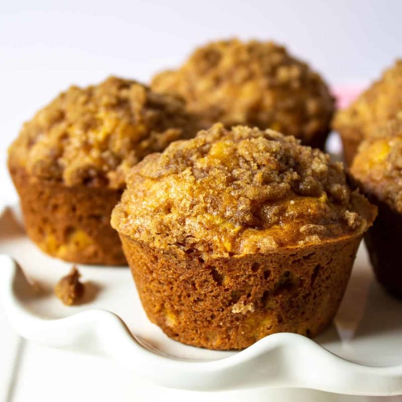 <p>Beyond the Chicken Coop</p><p>Pumpkin-apple muffins are delicious moist muffins with all the comforting tastes of fall. Made with pumpkin puree and shredded apples and a streusel topping. </p><p><strong>Get the recipe: <em><a href="https://www.beyondthechickencoop.com/pumpkin-apple-muffins/" rel="nofollow noopener" target="_blank" data-ylk="slk:Pumpkin-Apple Muffins;elm:context_link;itc:0;sec:content-canvas" class="link ">Pumpkin-Apple Muffins</a></em></strong></p><p><strong>Related: 40 <a href="https://www.yahoo.com/lifestyle/40-amazing-apple-cake-recipes-160000898.html" data-ylk="slk:Amazing Apple Cake Recipes You Have to Bake at Least Once;elm:context_link;itc:0;sec:content-canvas;outcm:mb_qualified_link;_E:mb_qualified_link;ct:story;" class="link  yahoo-link">Amazing Apple Cake Recipes You Have to Bake at Least Once</a></strong></p>