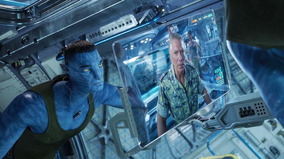 Quaritch (Stephen Lang) in 'Avatar: The Way Of Water,' directed by James Cameron.