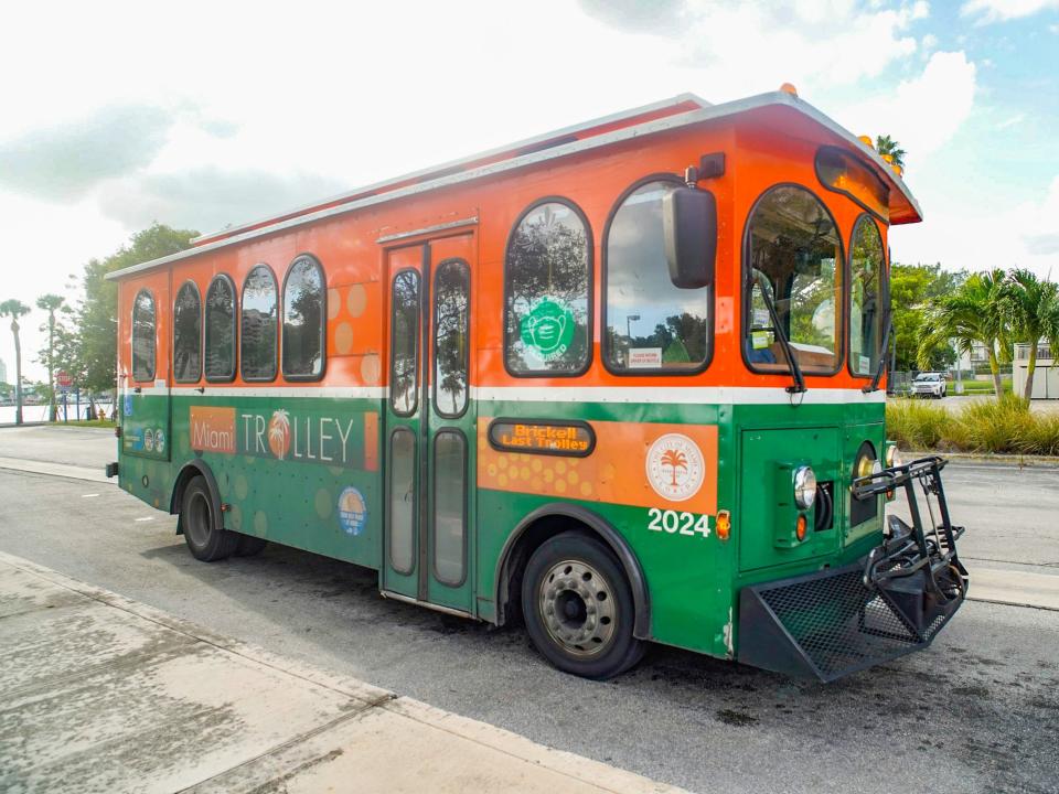 A Miami trolley in Coconut Grove