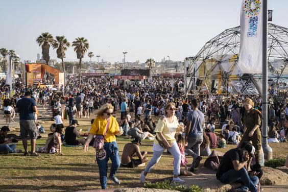 Thousands party at the Eurovision village in Tel Aviv (Bel Trew)