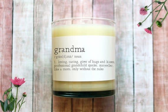 Grandma Definition Candle