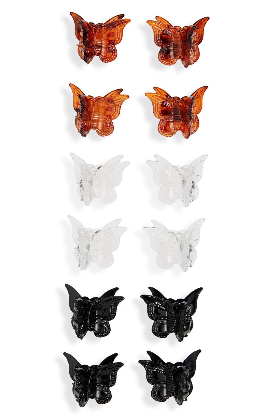 11) BP. 12-Pack Assorted Mini Butterfly Hair Clips