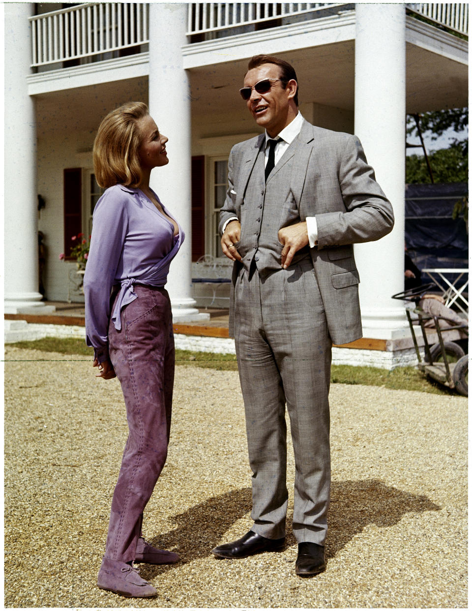 Honor Blackman, Sean Connery in "Goldfinger" 1964   (Photo by RDB/ullstein bild via Getty Images)