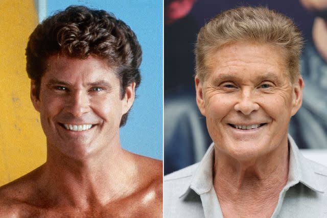 <p>Pearson All-American Television/Everett; Andreas Rentz/Getty</p> Mitch Buchannon; David Hasselhoff