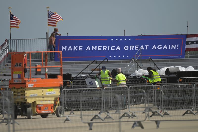 The scene of Trump's cancelled rally