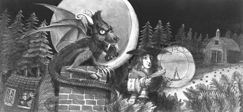An Asbury Park Press illustration of the Jersey Devil from the 1970s.