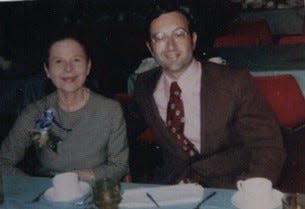 Actress Ruth Gordon with Friends of the Fall River Public Library's first president, Mel Yoken, on May 11, 1973.