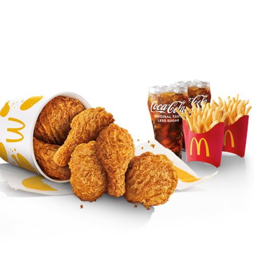 McDonald's Singapore's Chicken McCrispy, fried chicken thighs and drumsticks.