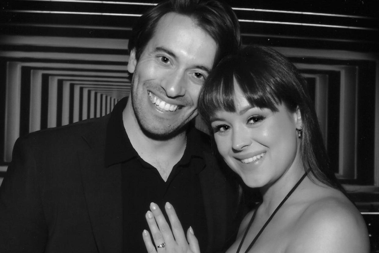 https://www.instagram.com/stories/hayleyorrantia/2872316903538239892/?hl=en We're Getting Married!': The Goldbergs' Hayley Orrantia Gets Engaged to Boyfriend Greg Furman  https://www.instagram.com/p/CfZhTlLpezC/?hl=en