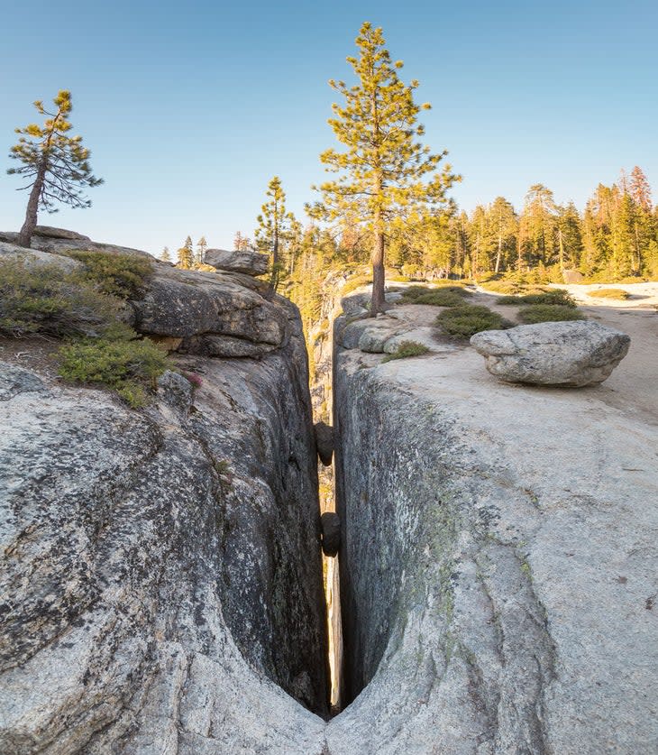 Fissures at Taft Point in Yosemite