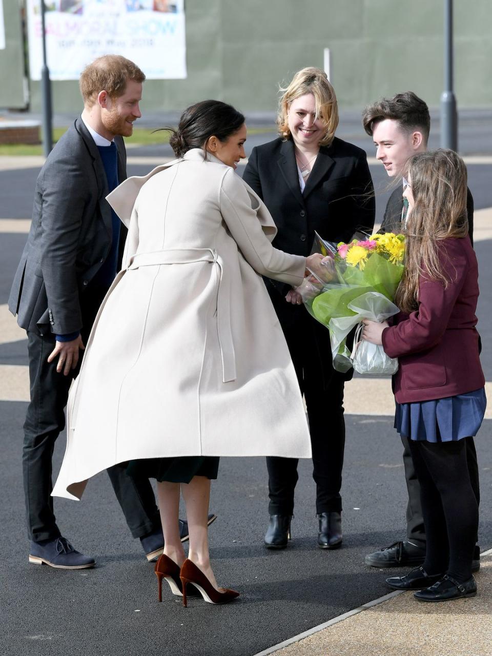 Here they are at the Eikon Exhibition Centre in Lisburn, where they will meet with youth peace activists.