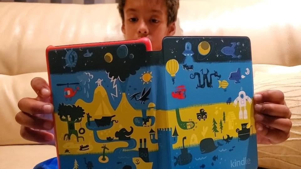 Christopher spent about a week using Amazon's new kids' Kindle