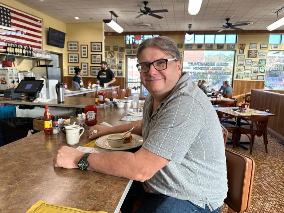 Wally Boyd of Hattiesburg had breakfast at The Midtowner on Tuesday, hoping to run into congressional candidate Mike Ezell.