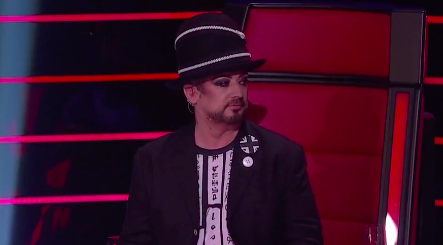 Boy George was unimpressed with Kelly and accused her of ‘arguing with herself’. Source: Channel 9