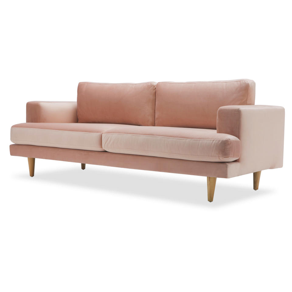 Drew Barrymore Flower Home Color Story Blush Sofa (Photo: Walmart)