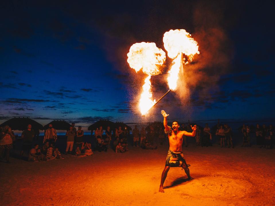 What's more fun than a fire dancer? Good food too at Kane Tiki Bar & Grill on Marco.