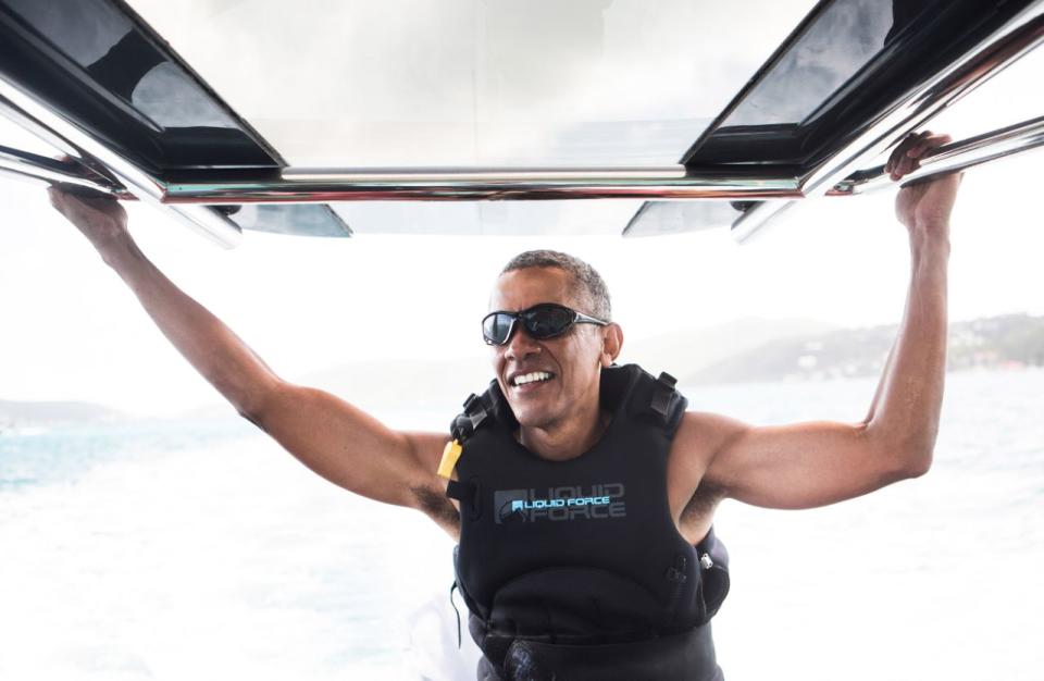 Barack Obama ging im Urlaub auf den Britischen Jungferninseln Kite-Surfen. (Bild: Getty Images)